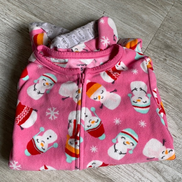 Carter’s size 5 winter footie pyjamas - Picture 1 of 5